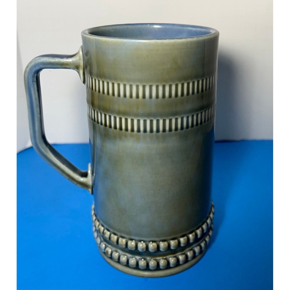 Vintage   Irish Porcelain Beer Stein Tankard Mug Glossy Rich Olive Green Grade A - Picture 5 of 7